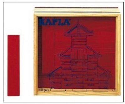 Kapla - Farbe - Konstruktionsspielzeug - Rot - 40 Bretter