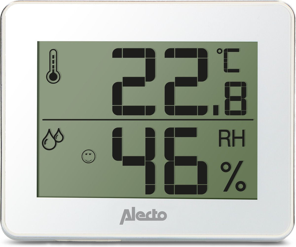 Alecto ws-55 – Thermometer-Hygrometer für den Innenbereich – weiß