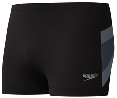 Speedo Hyperboom Aquashort Herren-Sportbadehose – Schwarzgrau
