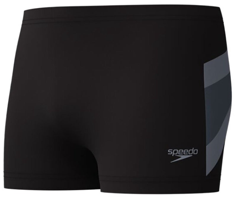 Speedo Hyperboom Aquashort Herren-Sportbadehose – Schwarzgrau
