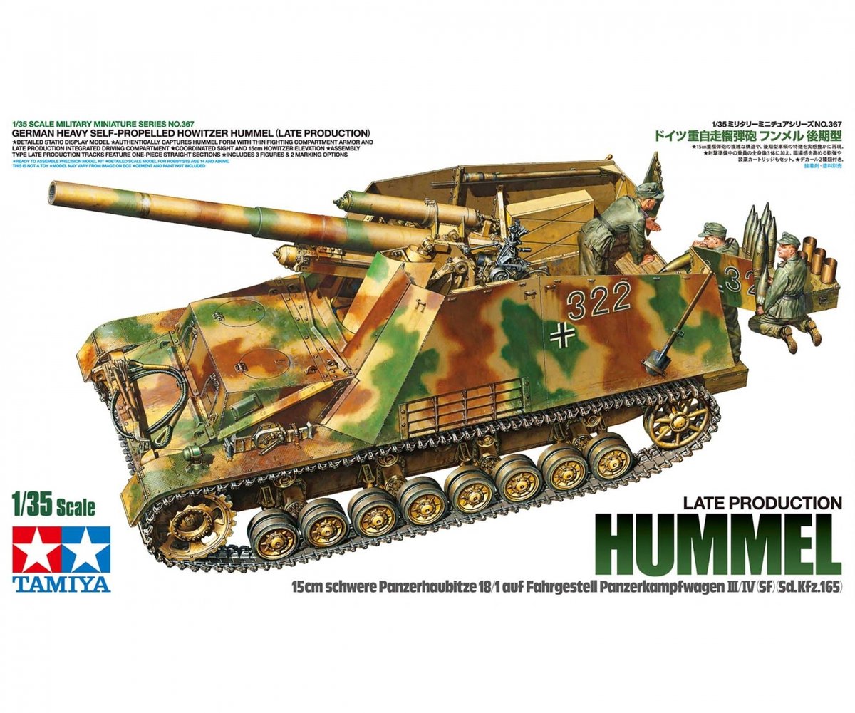 Tamiya Modellbausatz Militärfahrzeuge – 35367 pz-haubitze Hummel (späte Produktion) Kunststoff – 1:35 – Modellbausatz