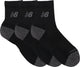 New Balance Active QTR Socken 3er-Pack Unisex-Sportsocken – Schwarz