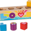 Goki Holzsortierbox Formsortierer Love - 5 Stk.