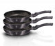 Berlinger Haus Carbon Pro Serie – Pfannenset – Granitbeschichtung – ø20, ø24, ø28 cm