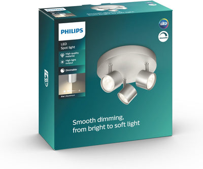 Philips LED Philips Star Aufbaustrahler – 3-flammig – Aluminium