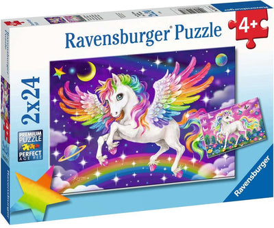 Ravensburger Puzzle Unicorn und Pegasus, 2x24st.