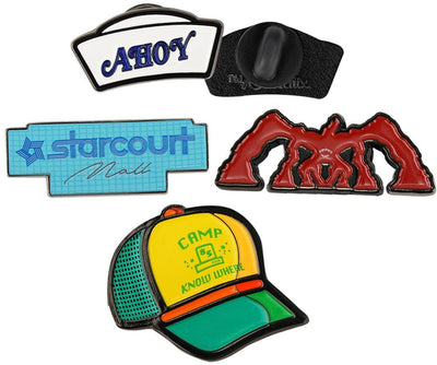 Cinereplicas Stranger Things Pins – 4er-Pack offiziell lizenzierte Abzeichen