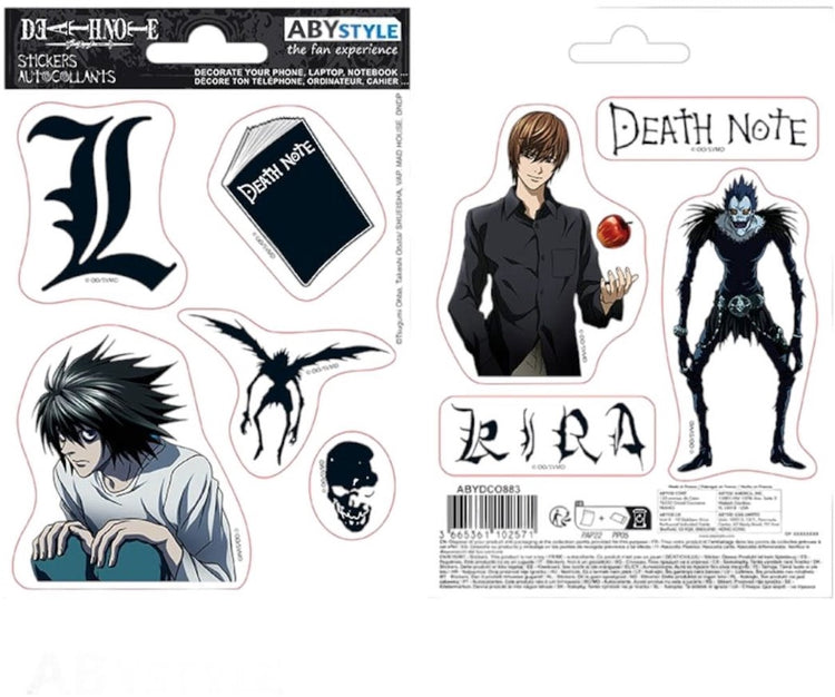 Abystyle Death Note – Aufkleber – 16 x 11 cm, 2 Blatt – Death Note-Symbole