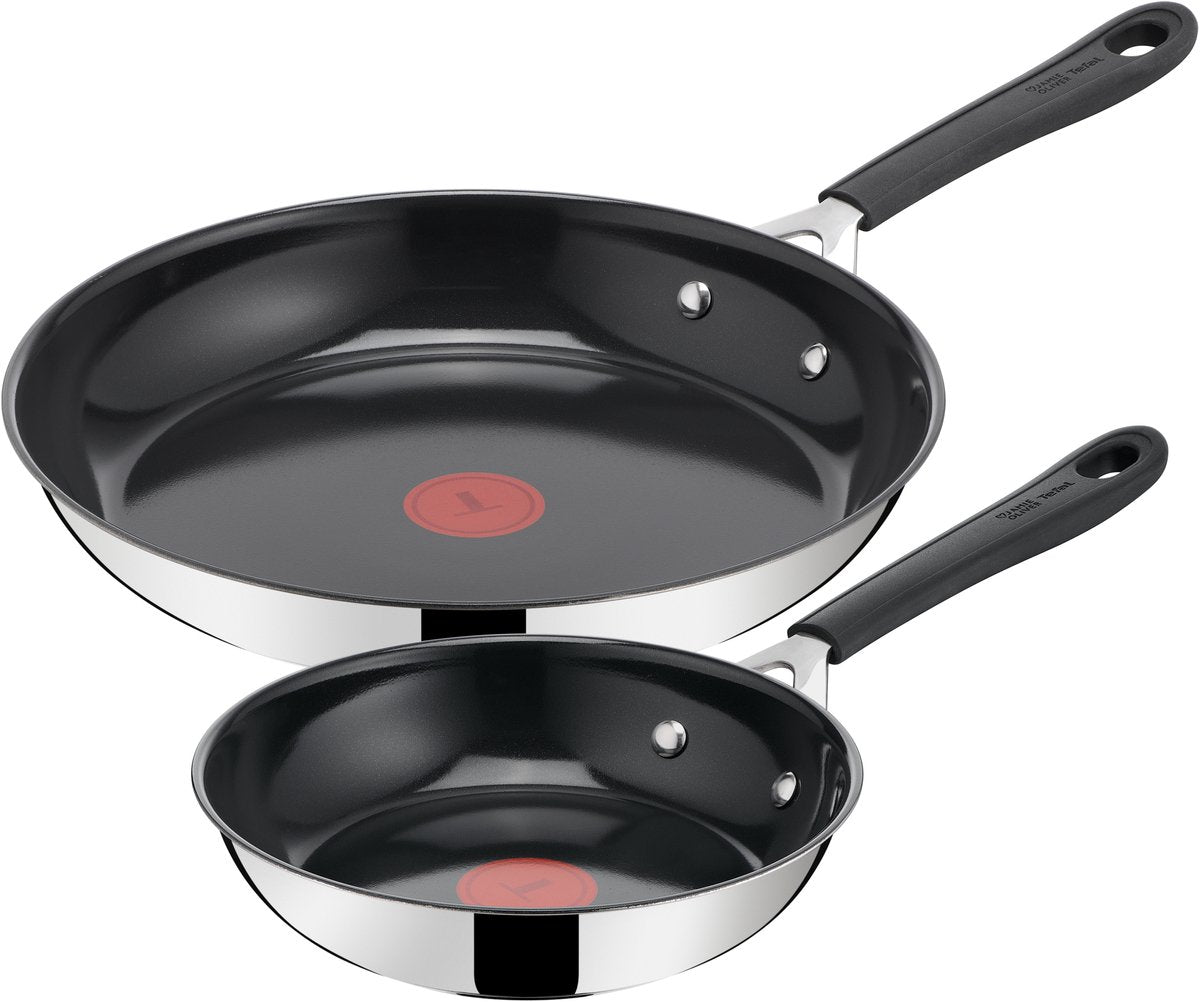 Jamie Oliver von Tefal Easy Cook Keramik – Bratpfannenset – 20 28 cm – PFAS-frei – Keramik – für alle Herdarten geeignet
