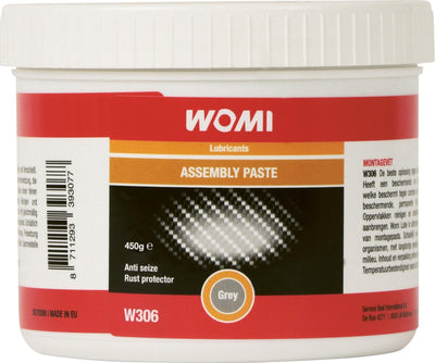 Womi Montagefett W306 – 450 g – grau – druckbeständig, korrosionsbeständig – für schwere Belastungen – professionelles Montagefett