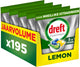 Dreft Platinum Spülmaschinenkapseln Zitrone – schwierige Herausforderungen – Fettfilter – 5 x 39 Stück