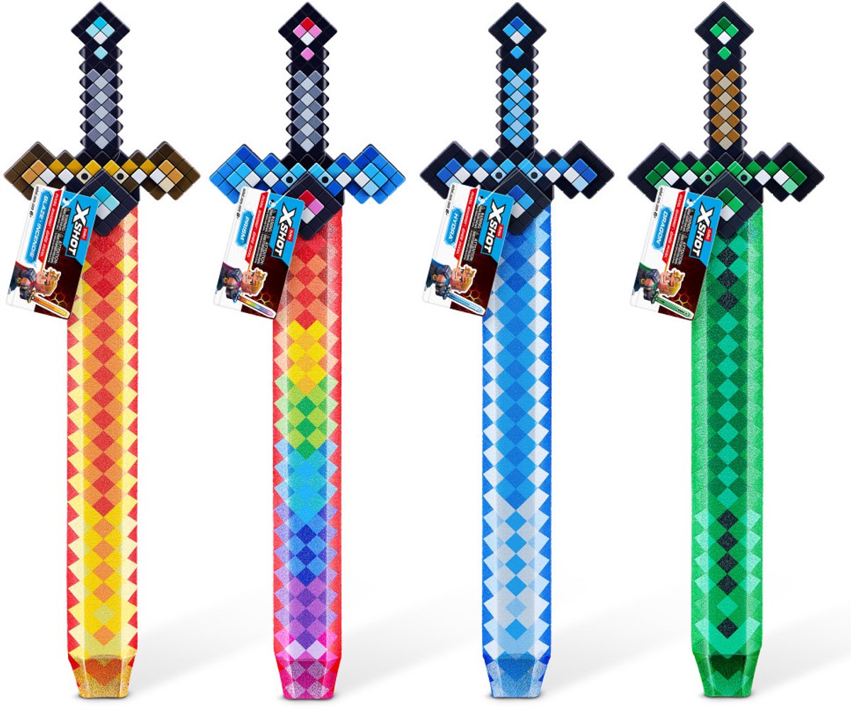 Xshot Rollenspiel-Pixelschwert – 4 Stück Zuru