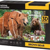Kubikfun 3D -Puzzle National Geographischer Braunbär