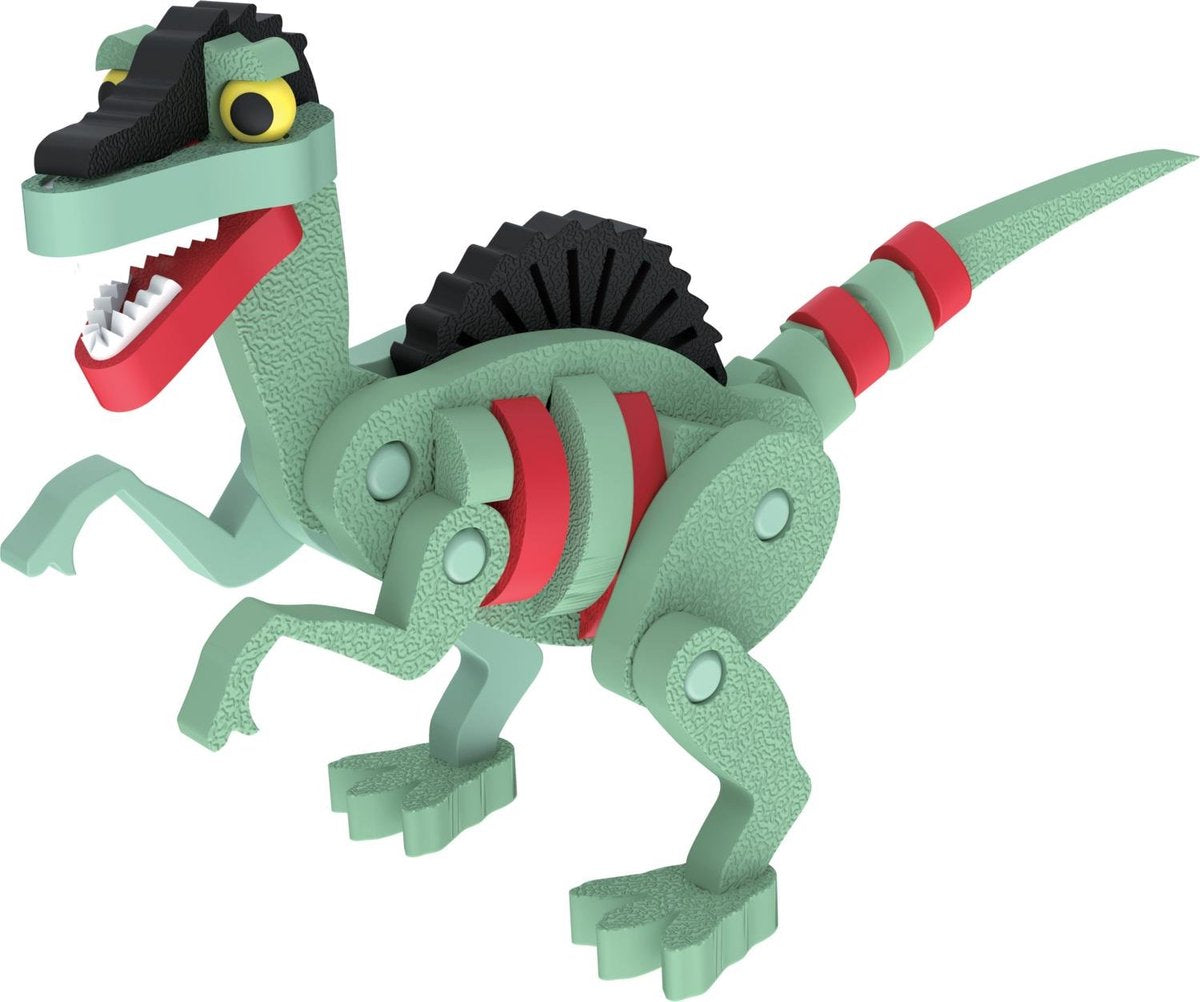 Eddy Toys 3D-Puzzle Dino 64-teilig – Puzzle Dinosaurier 3D – Konstruktionspuzzle 64 Teile – Dinosaurier-Modell zum Selbstbauen – Spielzeug ab 3 Jahren