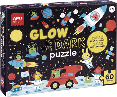 Apli Kinderpuzzle – im Dunkeln leuchtende Raumfahrt