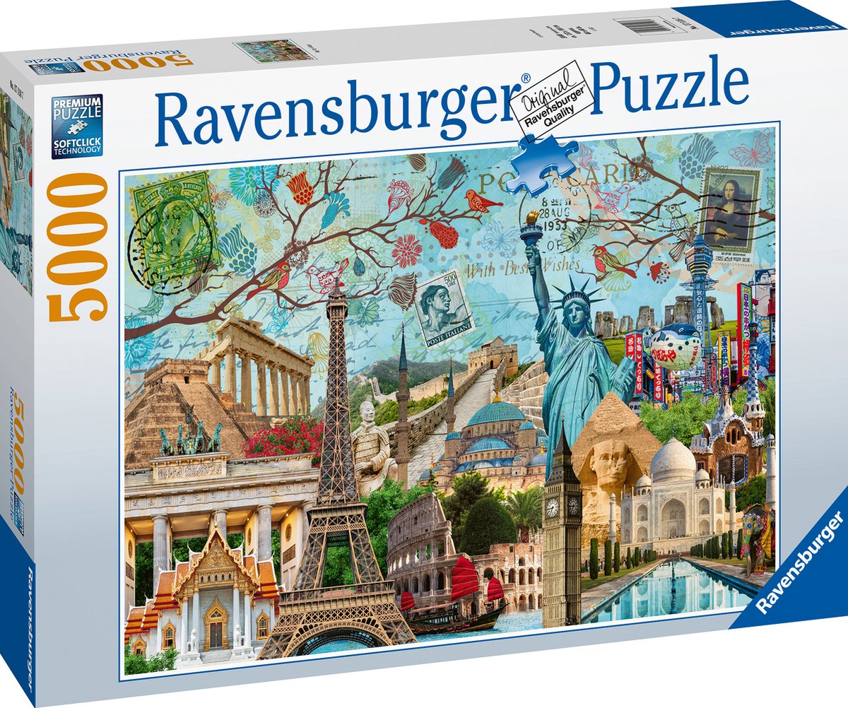 Ravensburger spielen Puzzle -Stadt -Collage, 5000st.