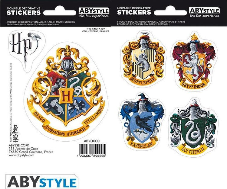 Abystyle Harry Potter – Aufkleber – 16 x 11 cm, 2 Regale – Hogwarts-Häuser