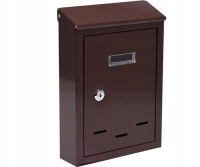 Vorel-Briefkasten mit 2 Schlüsseln – braun – 285 x 200 x 60 mm