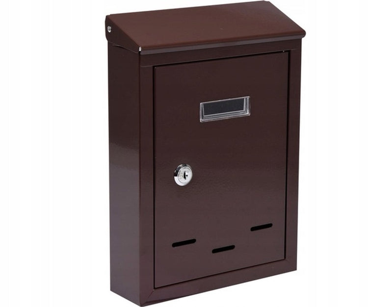 Vorel-Briefkasten mit 2 Schlüsseln – braun – 285 x 200 x 60 mm