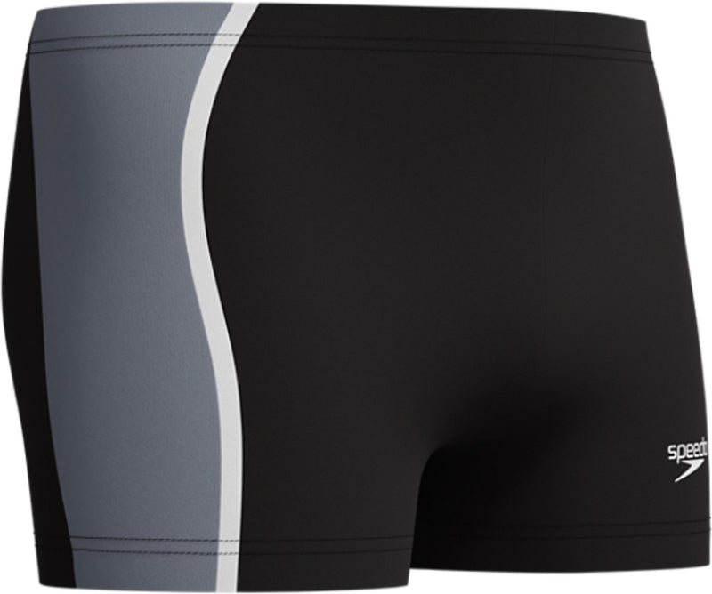 Speedo Solid Splice Aqua Short Herren-Sportbadehose – Schwarzgrau