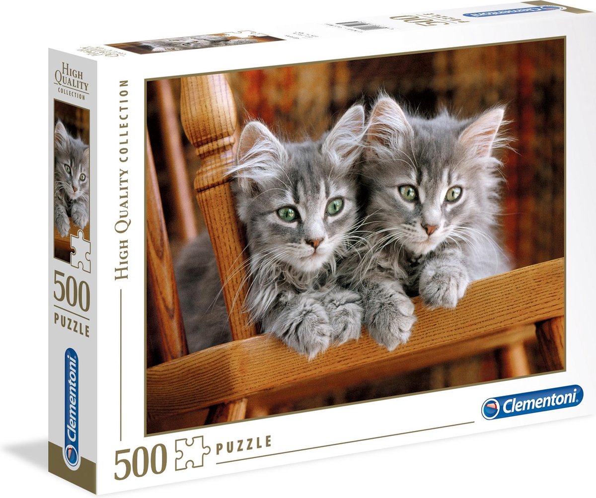 Clementoni – Puzzle – 500 Teile – zwei Kätzchen – hochwertige Sammlung – ab 10 Jahren