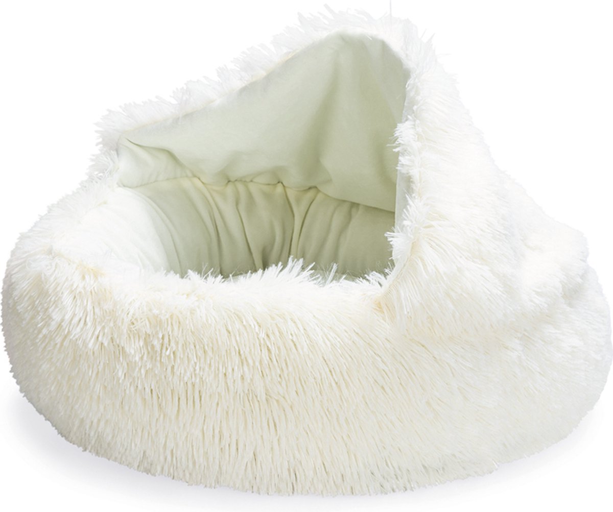 Beeztees Welpenliege Kiki – Welpenkorb – Hundekorb – Korb für Welpen – Creme – 50 x 50 x 15 cm