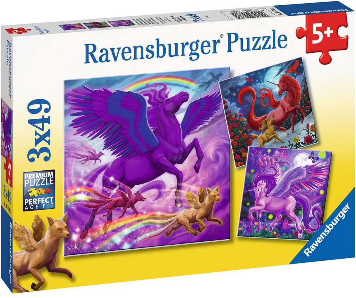 Ravensburger Puzzle Magische Kreaturen - Puzzle - 3x49 Teile