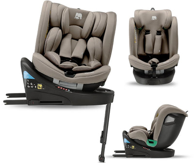 Deryan Chase Luxus-i-Size-Autositz – 0–36 kg – Isofix – Stützbein – 360° drehbar – Trüffelnougat