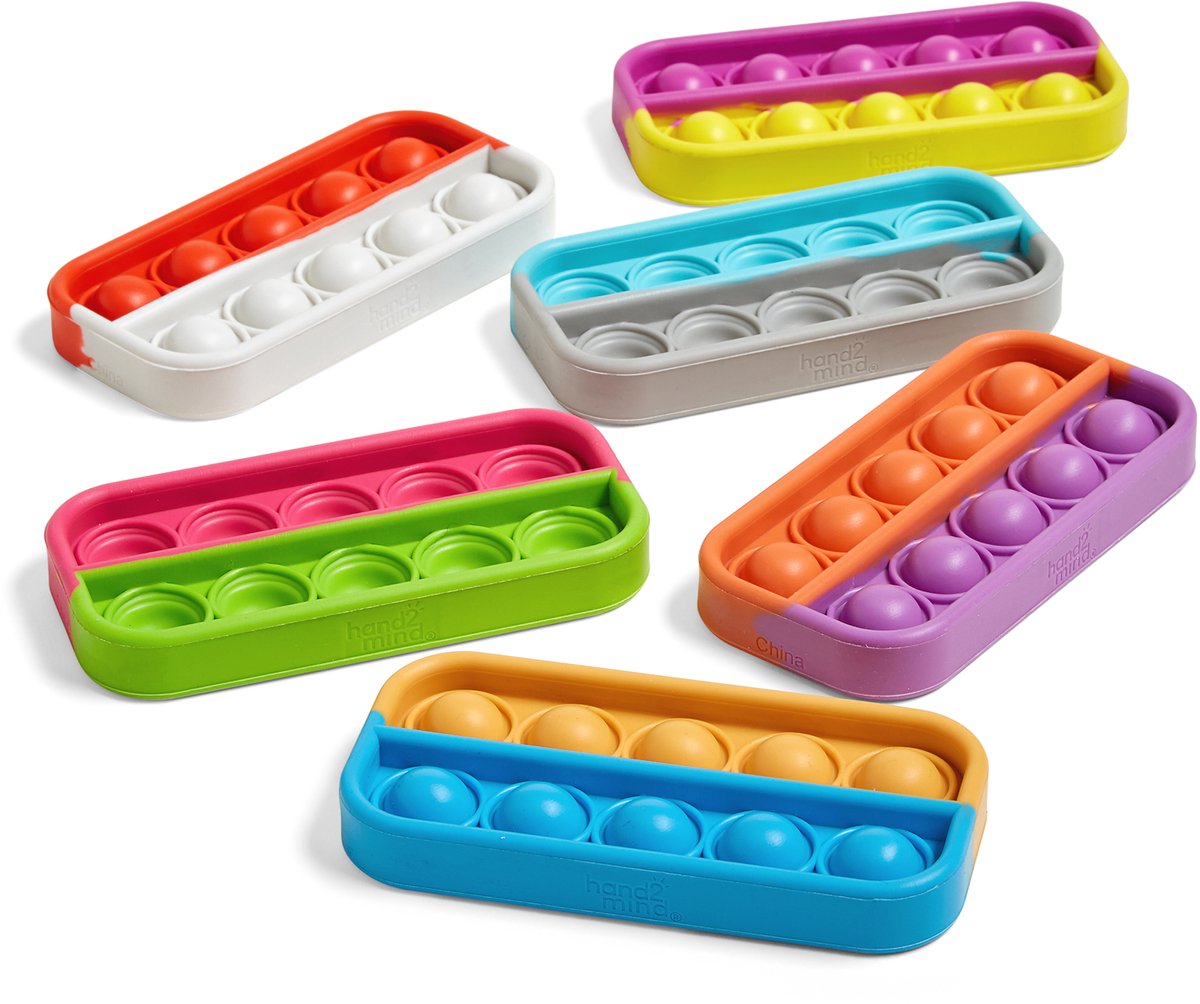 Lernressourcen sensorische Seifenblasen-Poppers mit zehn Rahmen (6er-Set) – 3+