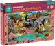 Mudpuppy Wimmelbildpuzzle – Afrikanische Safari – 59 x 39 cm – 64 Teile – 4 Jahre