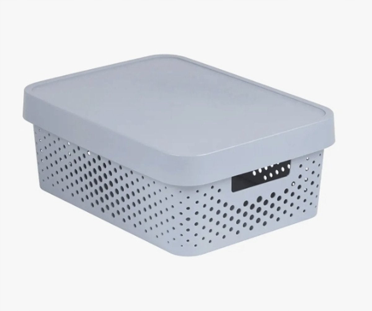 Keter Curver Infinity Series – Aufbewahrungsbox – 11 l – Azurblau – Grau – mit Deckel