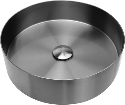 Differnz Waschbecken 40x40x11cm Edelstahl Rotguss