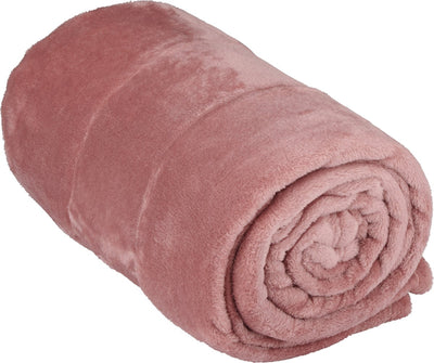 Arti casa fleece blanket 150 x 200 cm - plaid blanket for the couch, bed or outside - home decoration living room and bedroom - super soft material - pink