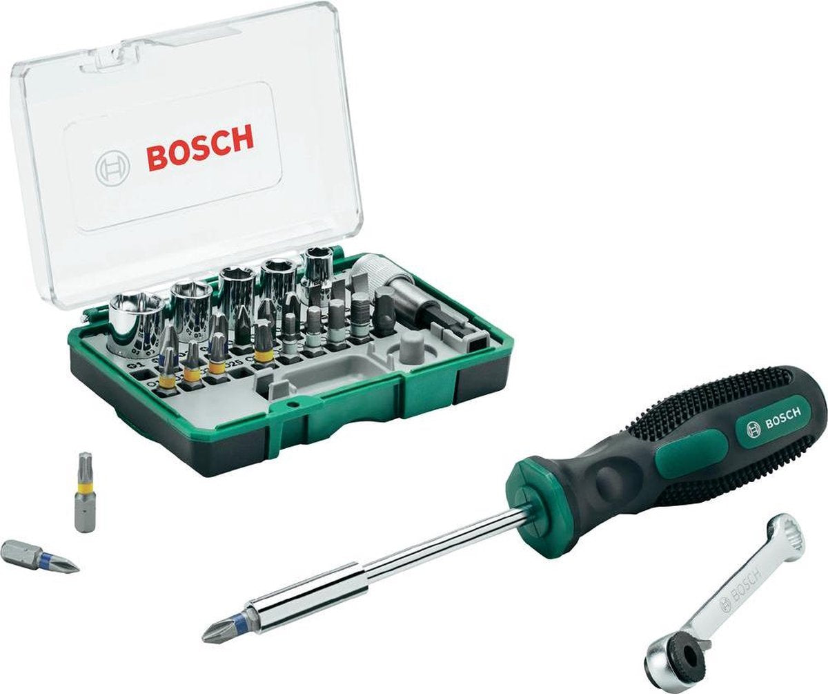 Bosch X-Line Bit-Set und Ratschen-Set 27-teilig + Handschraubendreher
