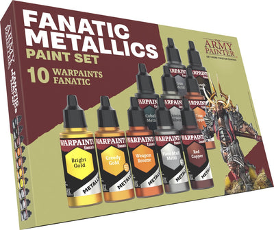 Der Armeemaler-Warpaints-Fanatiker: Metallics-Miniaturfarben-Set, 10 Acryl-Metallic-Farben à 18 ml, inkl. Gold, Kupfer, Metall, Bronze und Silber