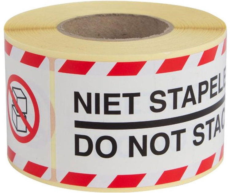Stapeln Sie Rillprint-Etiketten nicht | ft 46 x 125 mm | Rolle mit 250 Stück