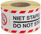 Stapeln Sie Rillprint-Etiketten nicht | ft 46 x 125 mm | Rolle mit 250 Stück