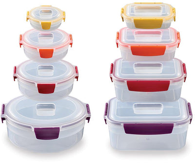 Joseph Joseph Nest Lock 8-teiliges Frischhaltedosen-Set, rund, quadratisch