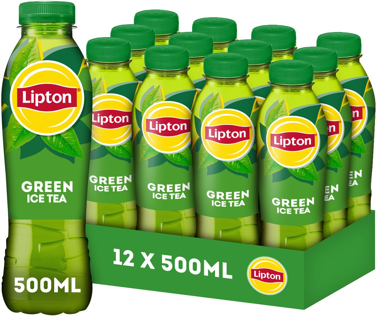 Lipton Eistee grüne Flasche – Original – zuckerarm – 12 x 500 ml – Vorteilspack