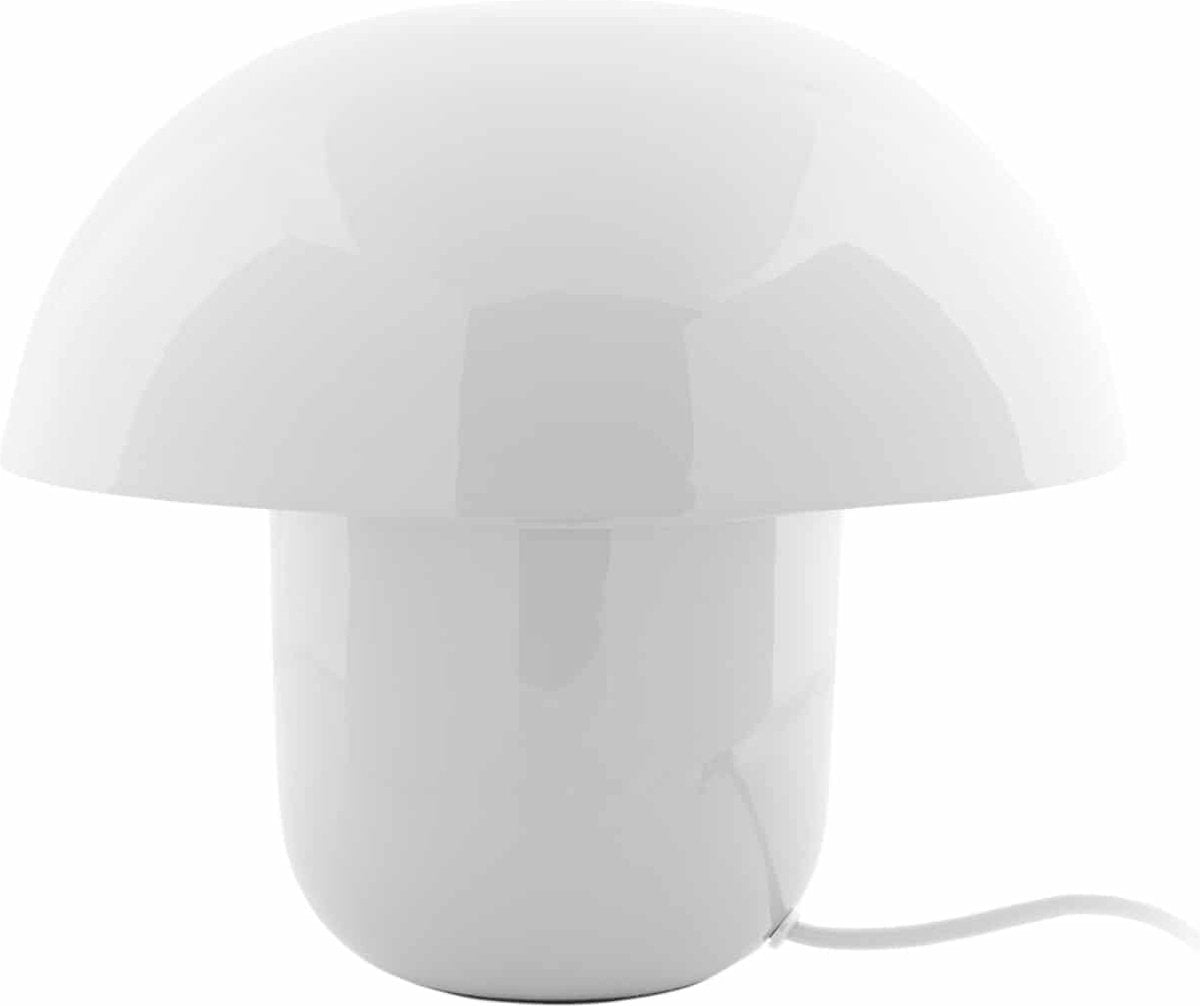 Leitmotiv Tischlampe Fat Mushroom – Weiß – 29x29x25cm – skandinavisch