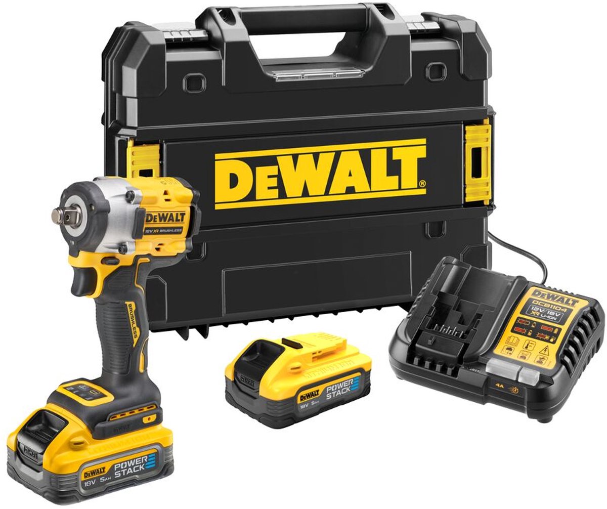 Dewalt DCF921H2T-QW – 18 V XR bürstenloser Akku-Schlagschrauber | mit Reibring | 1 2 | 2x 5,0-Ah-Power-Stack | im Tstak dcf921h2t-qw