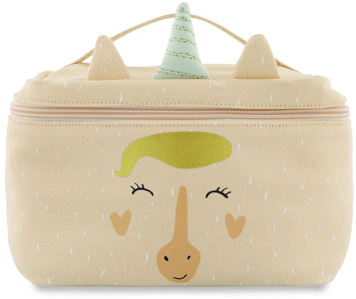 Trixie Lunchpaket - mrs. Einhorn - Kühltasche für Kinder - mit Namensschild - Thermotasche fürs Mittagessen - Rosa