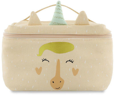 Trixie Lunchpaket - mrs. Einhorn - Kühltasche für Kinder - mit Namensschild - Thermotasche fürs Mittagessen - Rosa