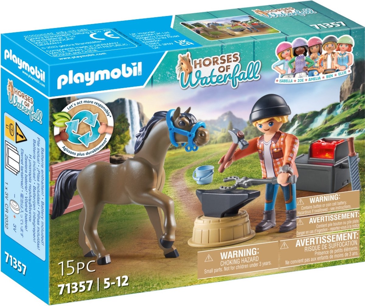 Playmobil -Pferde oder Wasserfall Hoefsmid: Ben Achilles 71357