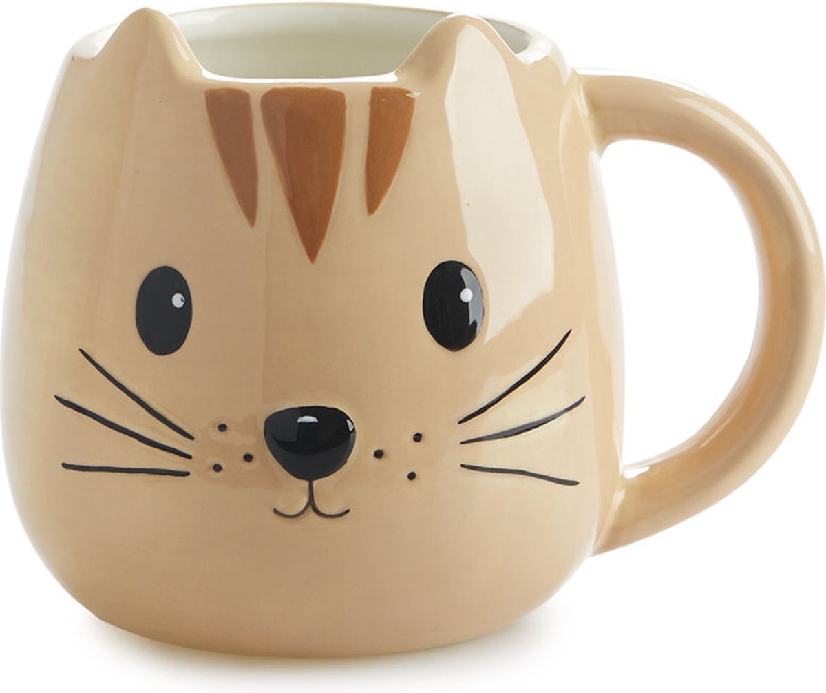Balvi Bechertasche Kitty Cat Orange 400ml mit Henkel
