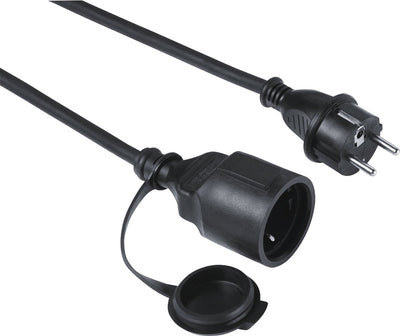 Hama Verlängerungskabel Outdoor IP44 für Outdoor-Schutzhülle 10 m schwarz