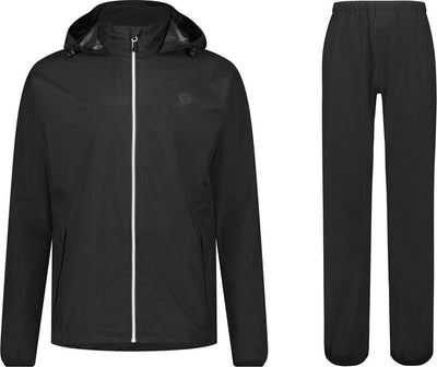 Agu Go Regenanzug Essential Unisex – Schwarz – XL – Damen Herren – wasserdicht atmungsaktiv