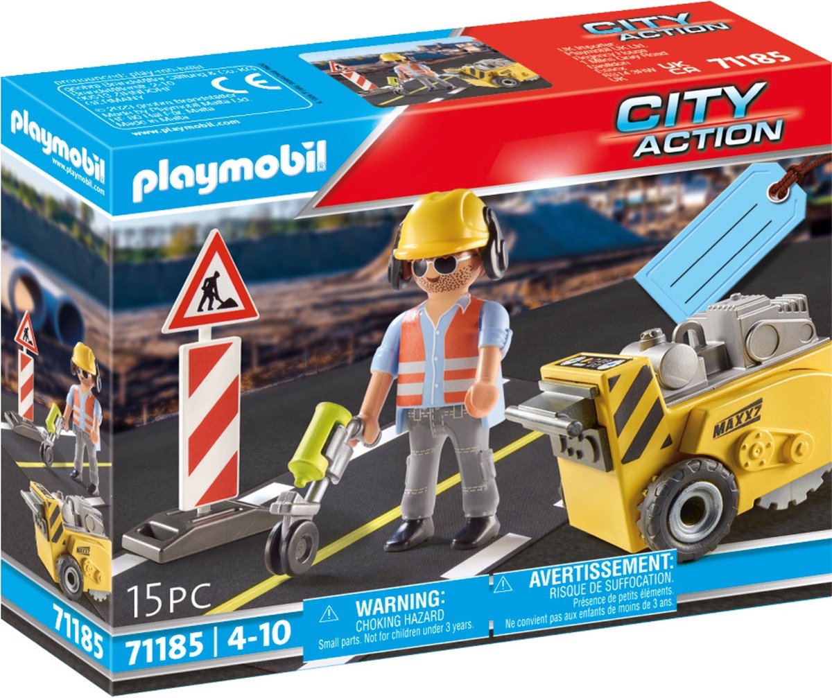 Playmobil City Action 71185 Bauarbeiter mit Kantenschneider