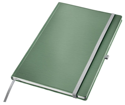 Notizbuch im Leitz-Stil, A4 liniert – mit Hardcover – 100-Gramm-Papier – Seegrün