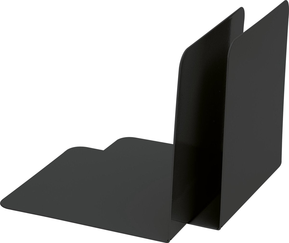Alco Buchstütze 85x140x140mm Metall 2 Stück in schwarzer Box